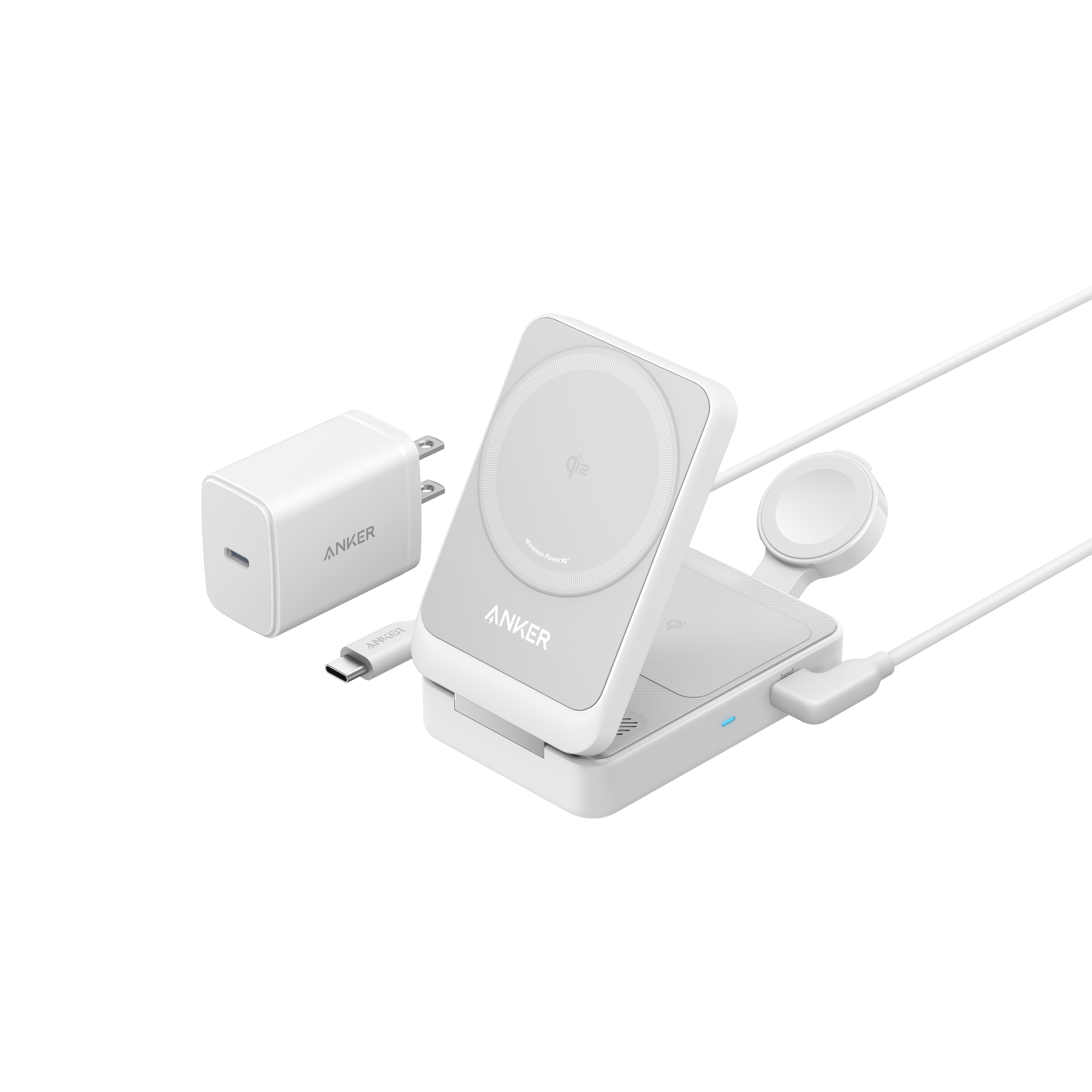 Refurbished Anker MagGo Wireless Charging Station (Foldable 3-in-1)