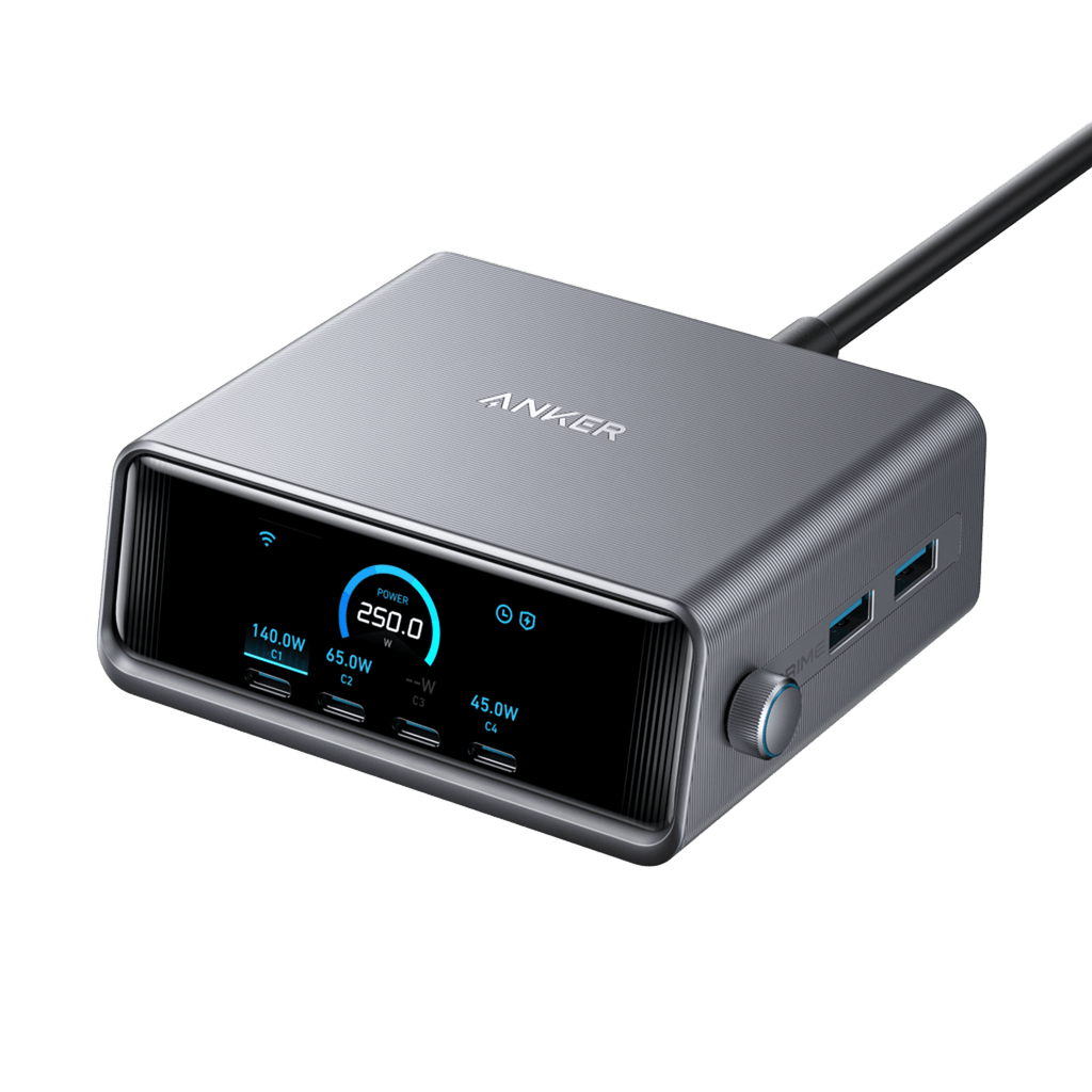 Anker with power display for fast charging