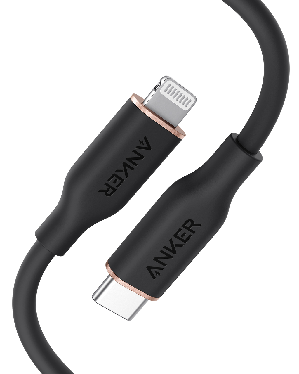 Anker black USB-C to Lightning cable for Keyword