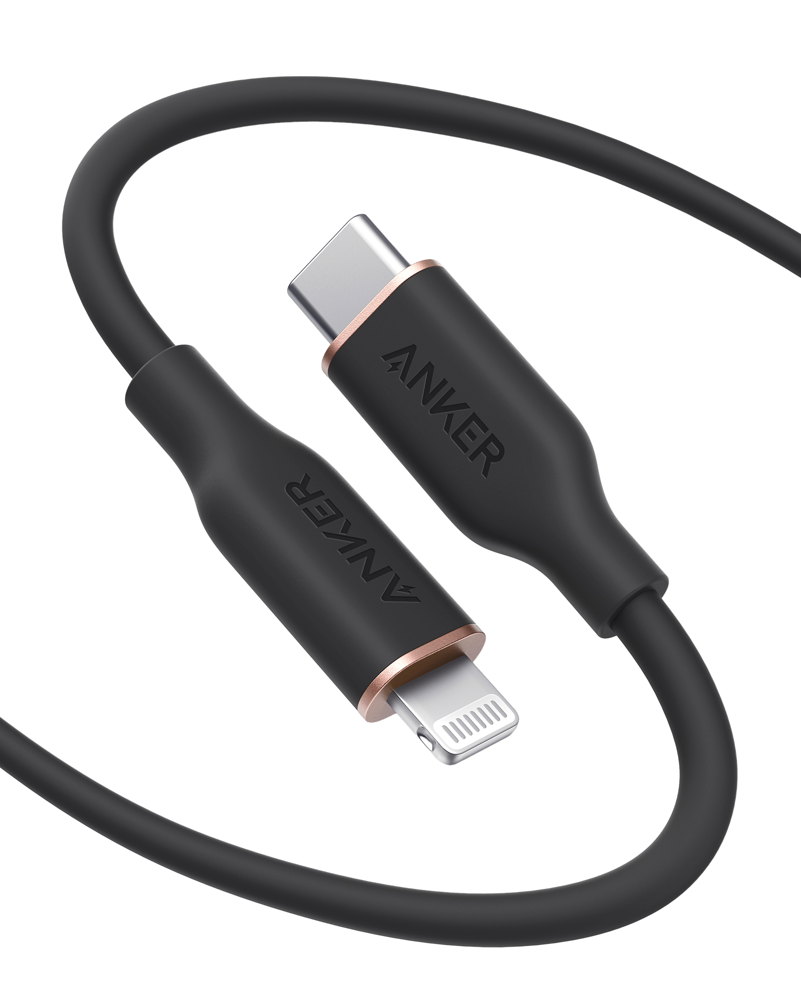 Anker black USB-C to Lightning cable for Keyword