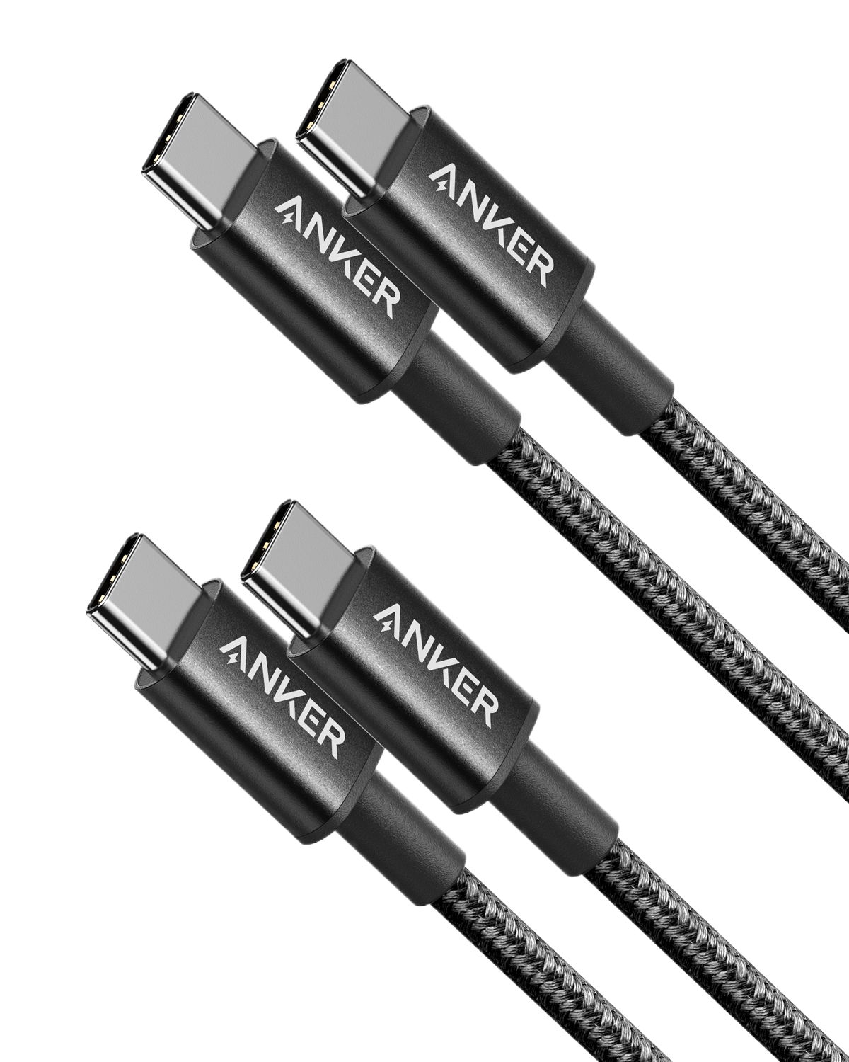Anker USB-C cable with black braided exterior for strength
