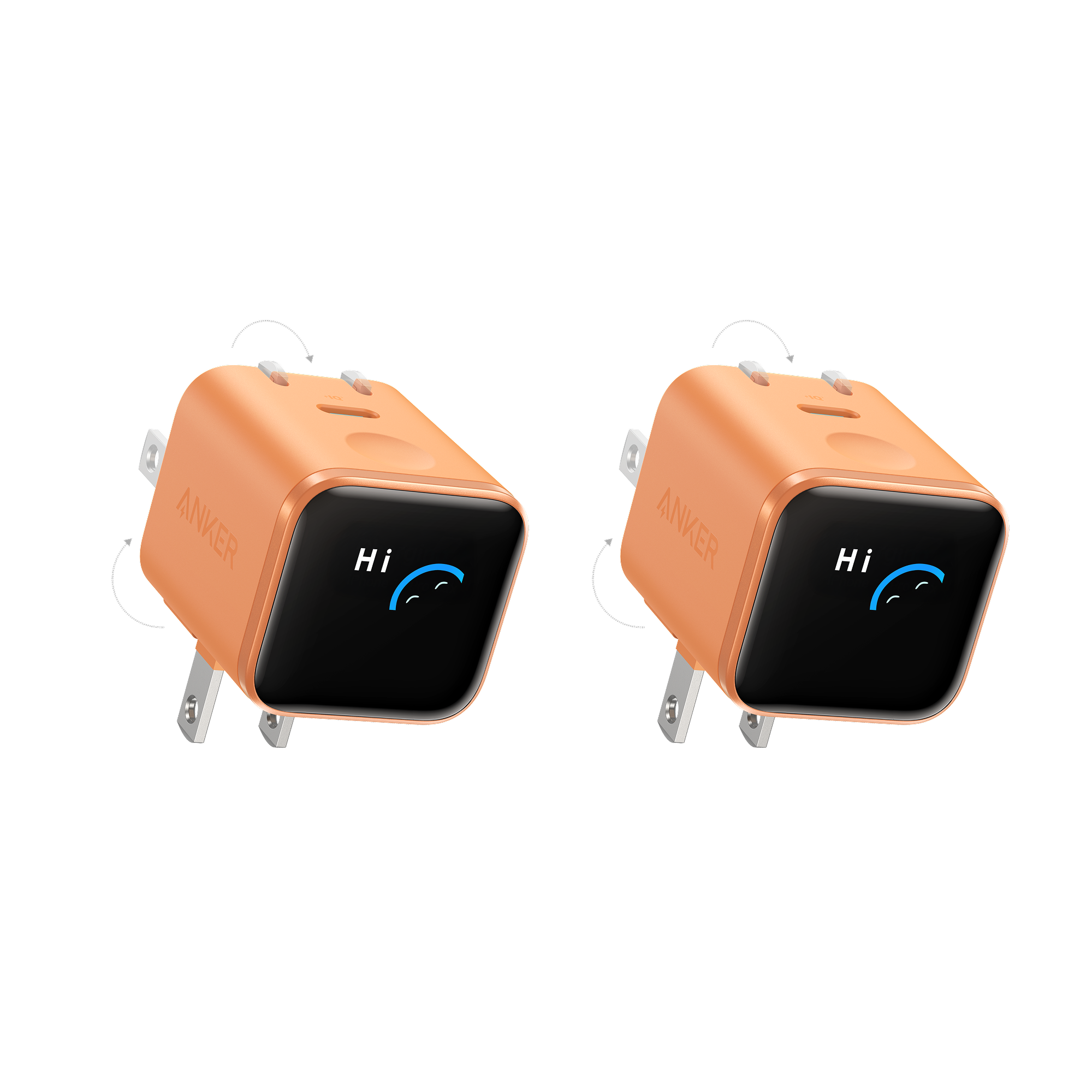 Anker Nano Charger (45W, Smart Display, 180° Foldable)