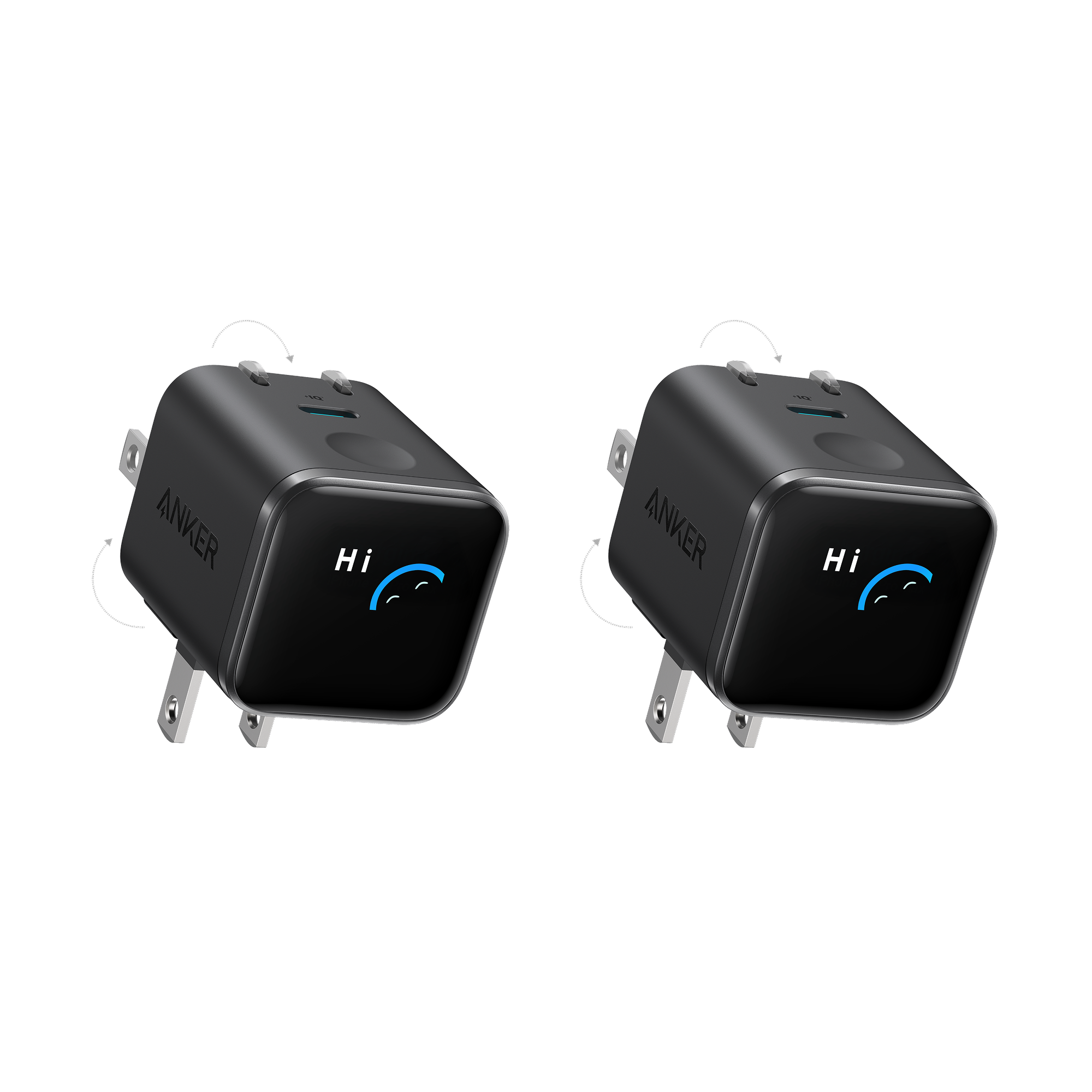 Anker Nano Charger (45W, Smart Display, 180° Foldable)
