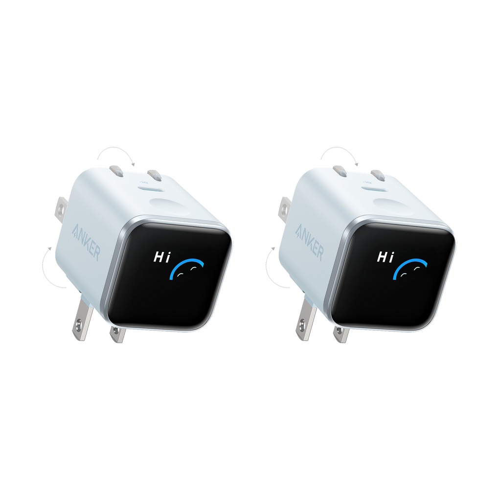 Anker Nano Charger (45W, Smart Display, 180° Foldable)
