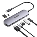 Anker USB-C hub with HDMI, USB, SD card connections